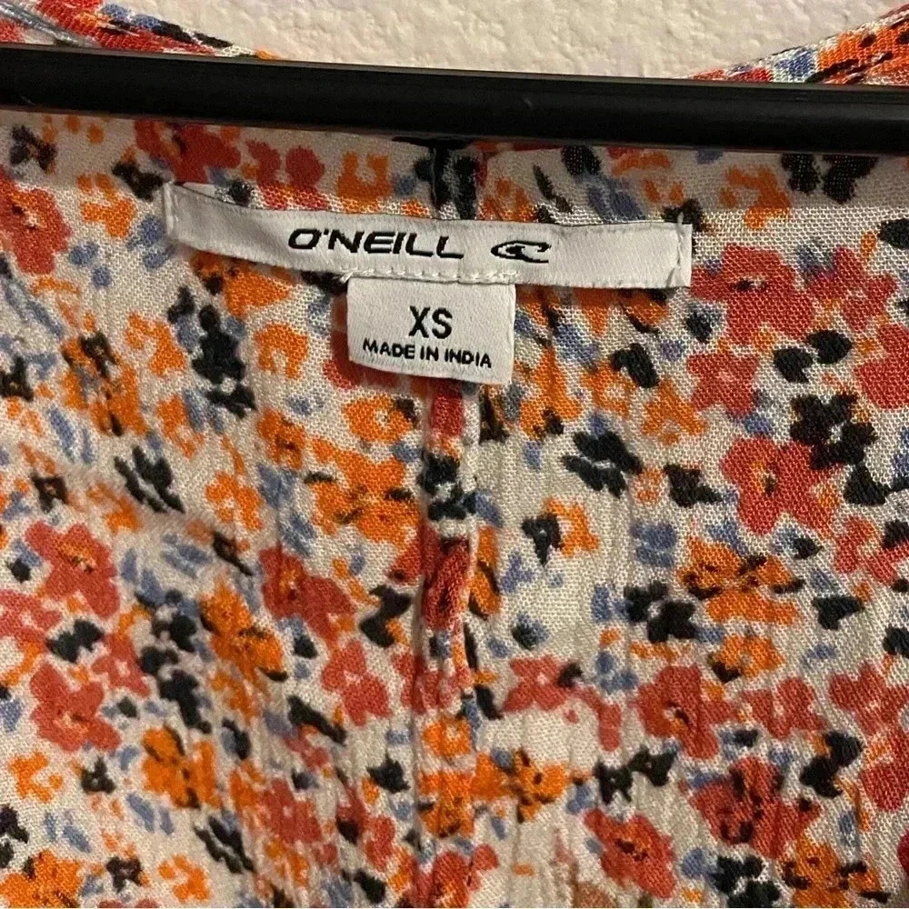 Oneill cold shoulder floral mini dress size XS - Picture 4 of 5
